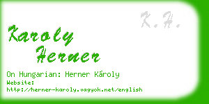 karoly herner business card